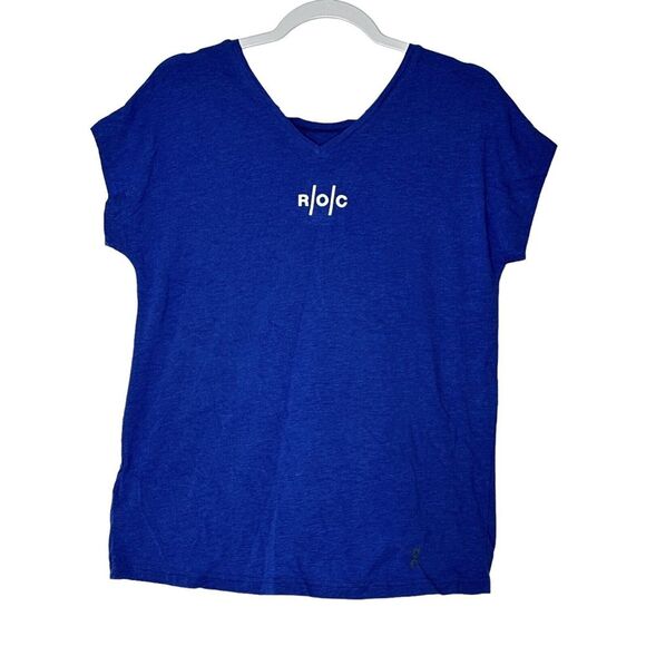 on cloud Other - On Cloud T-Shirt R.O.C Women's Small Indigo Athletic‎ Outdoor Gym Stretch NWT